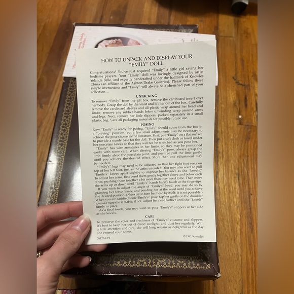 Yolanda’s Picture-Perfect Babies, “Emily” Porcelain Doll - Picture 5 of 9